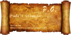 Paál Olimpia névjegykártya