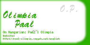 olimpia paal business card